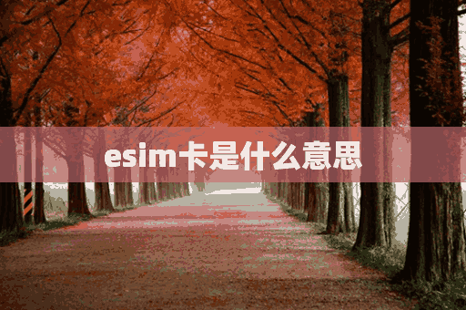 esim卡是什么意思(esim卡是什么意思?要钱吗)